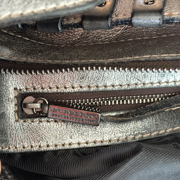 Burberry Embellished Metallic Leather Hobo Bag - Picture 7 of 10